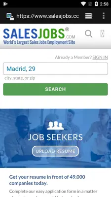 Jobfinder android App screenshot 0