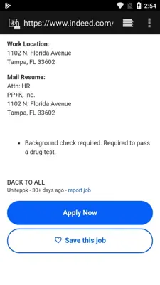 Jobfinder android App screenshot 1